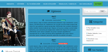 Kişisel cv ve blog sitesi